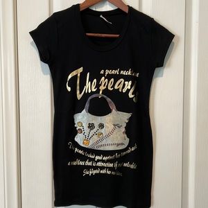 Korean brand Long black sleeve tee shirt